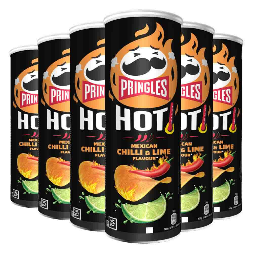 6x Pringles HOT Mexican Chilli & Lime160 gr