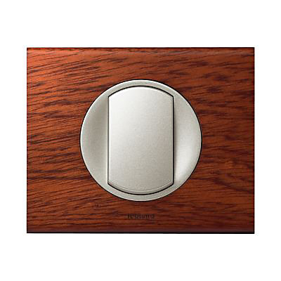 Plaque de finition simple Legrand Céliane acajou