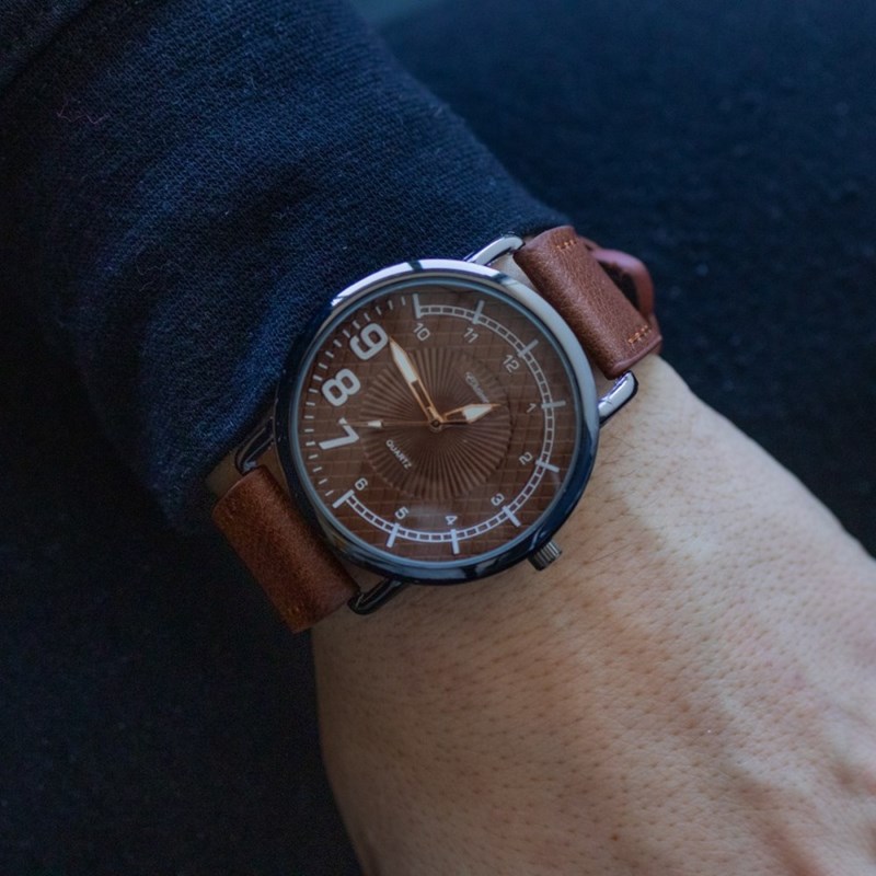 Montre Homme CHTIME bracelet Cuir Marron