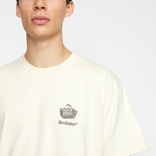 Revolution Printed T-shirt, Offwhite, XL