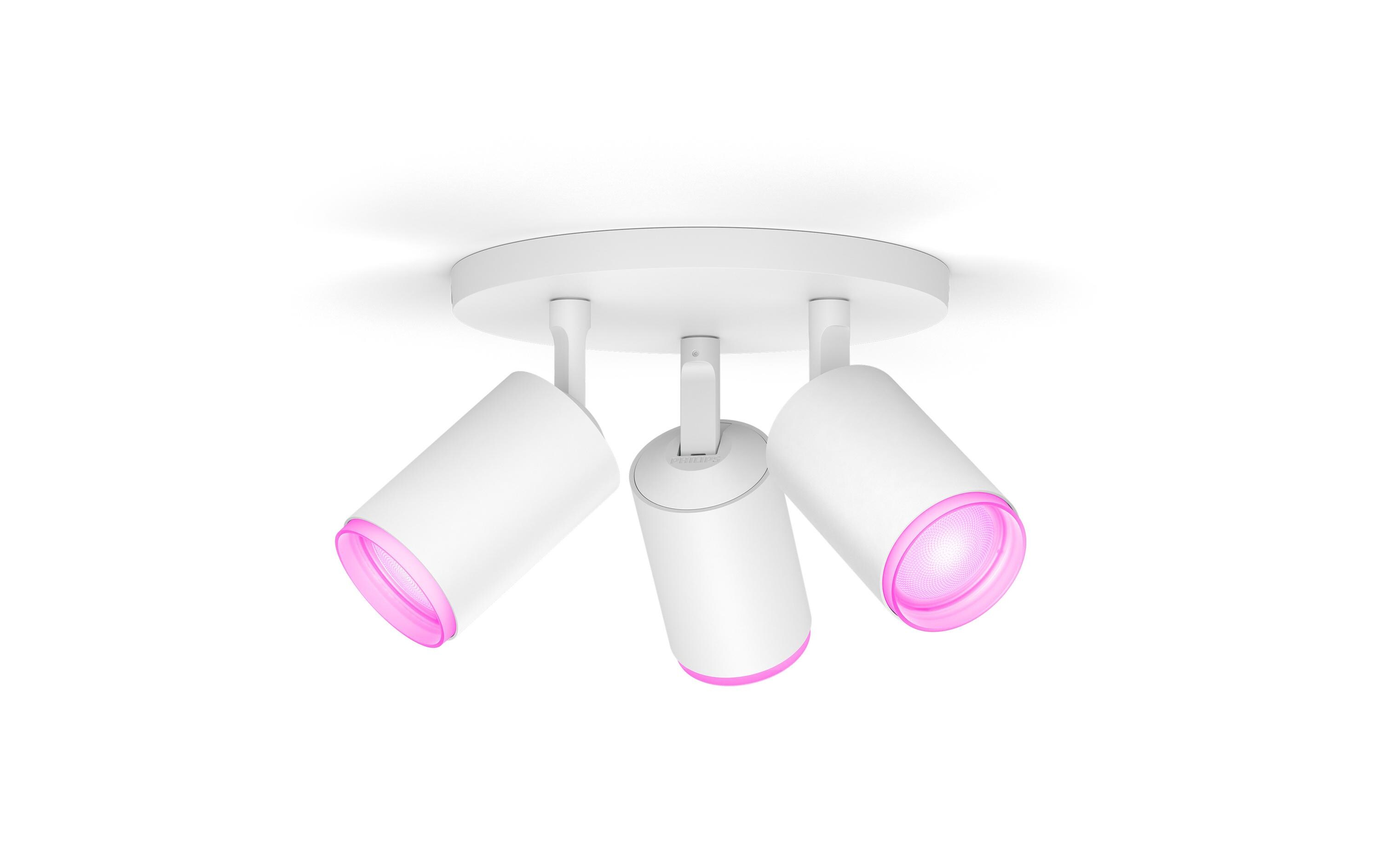 White & Color Ambiance Fugato 3er-Spot Weiss<br>3er-Spot mit Weisstönen und mehr als 16 Millionen Farben