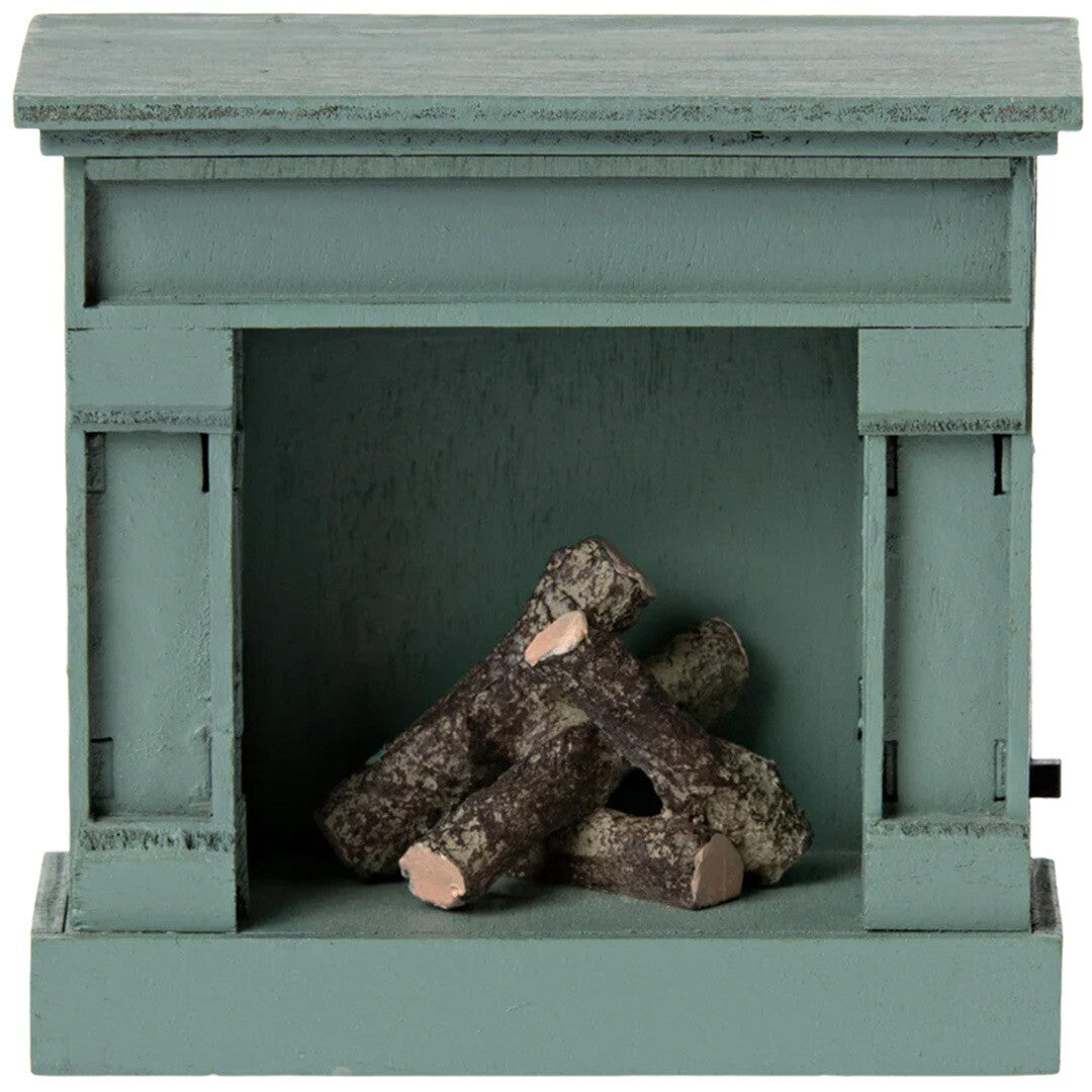 Maileg poppenhuis open haard - blue