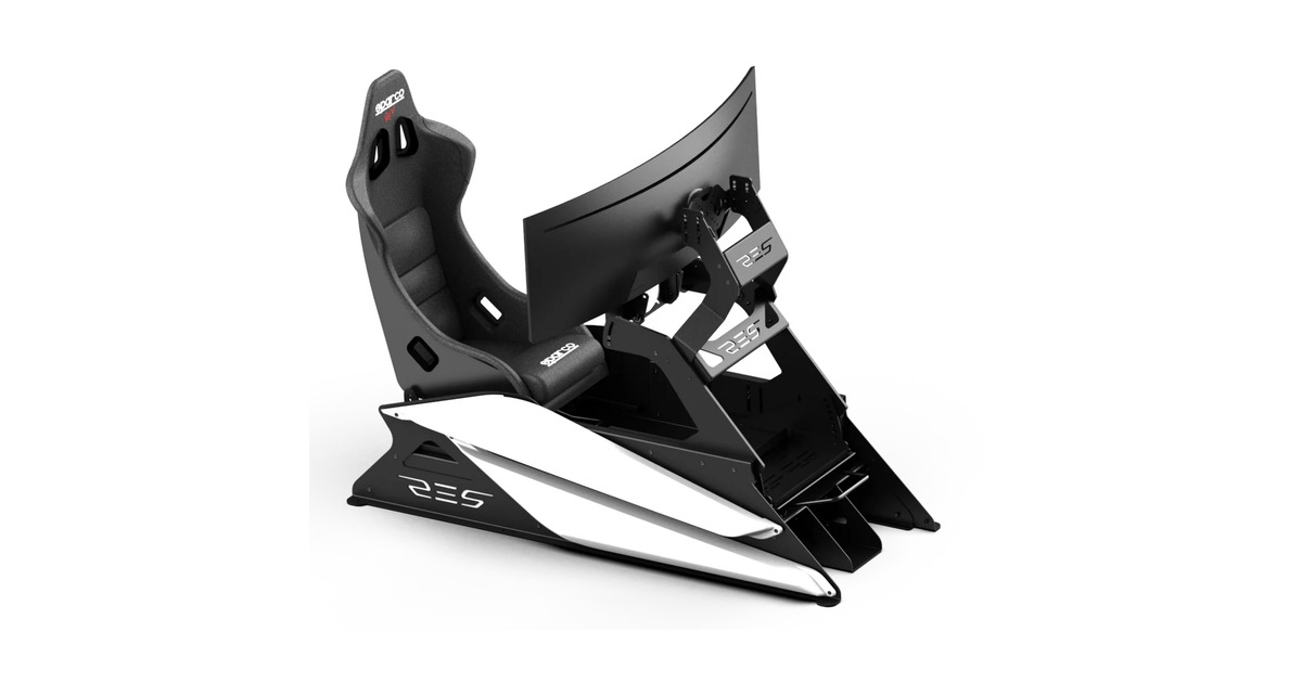 Res-TechGT Cockpit racing simulator  (Zwart/hoogglans wit)