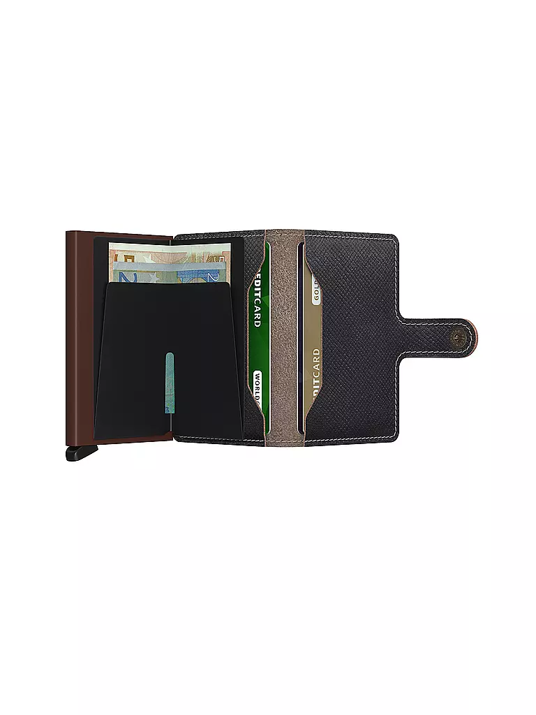 SECRID Geldbörse - Miniwallet Saffiano Brown braun