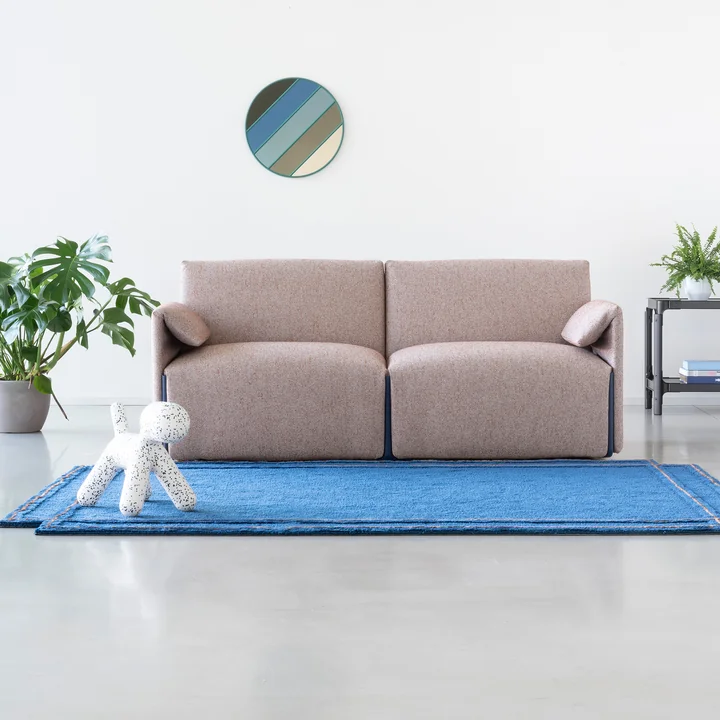 Magis - Costume Sofa 2-Sitzer, Komposition B mit Armlehnen, Fidivi One 8504 / orange 1110C