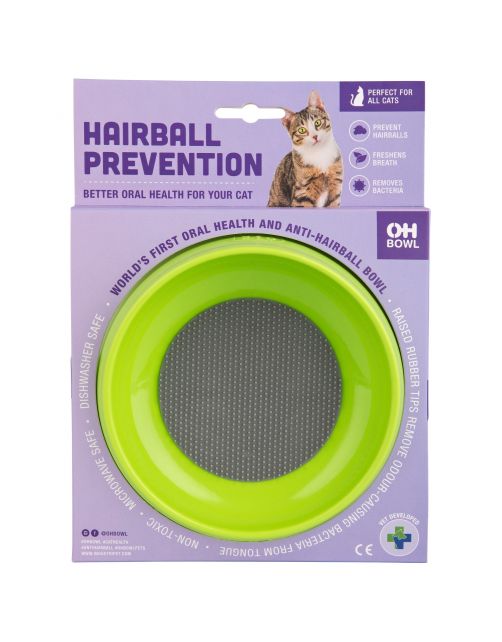 Lickimat Oh Bowl - Hairball Prevention - Oral Health - Kattenvoerbak - Ø16x5 cm Groen