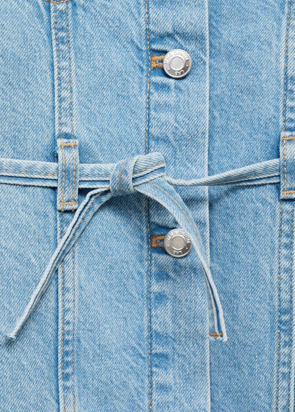 Mango Kids denim spijkerjurk light blue denim