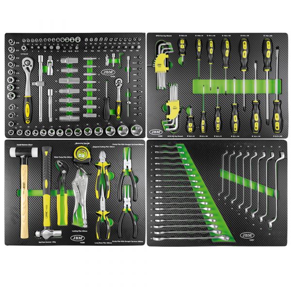 JBM Conjunto de 4 Módulos em Carbono com 172 Ferramentas 53708