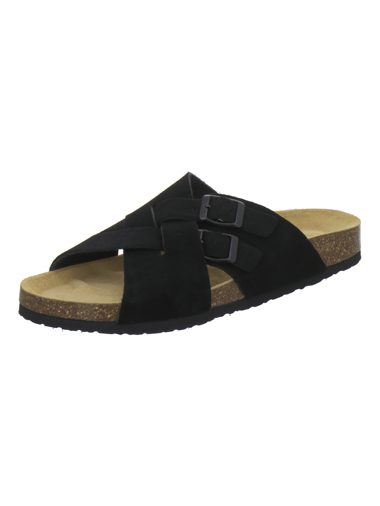 Pantoletten Herren Kralle Leder schwarz