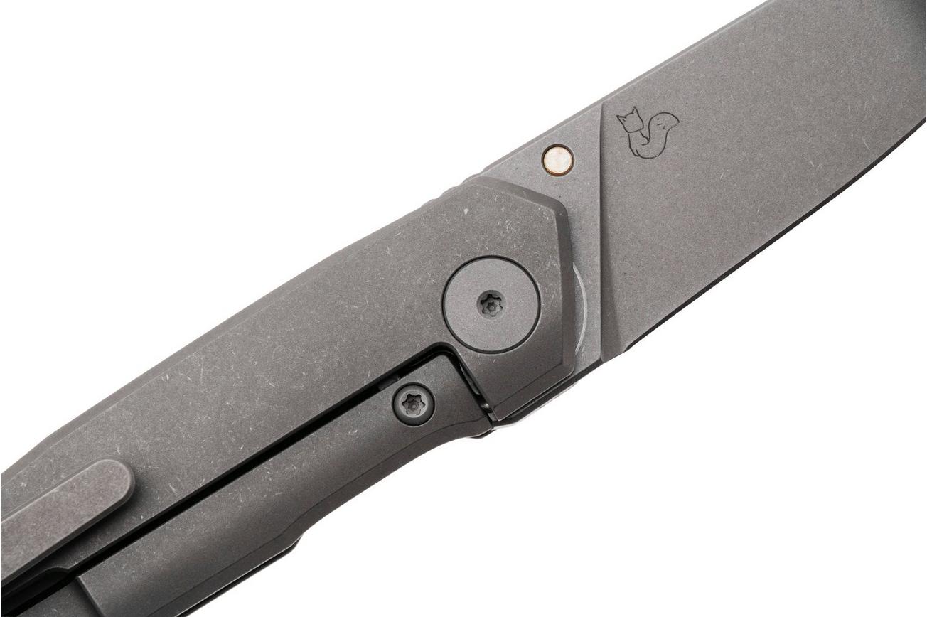 Bestech VK-KUZE BT2504B Stonewashed MagnaCut, Stonewashed Titanium, zakmes, Vulpex Knives design