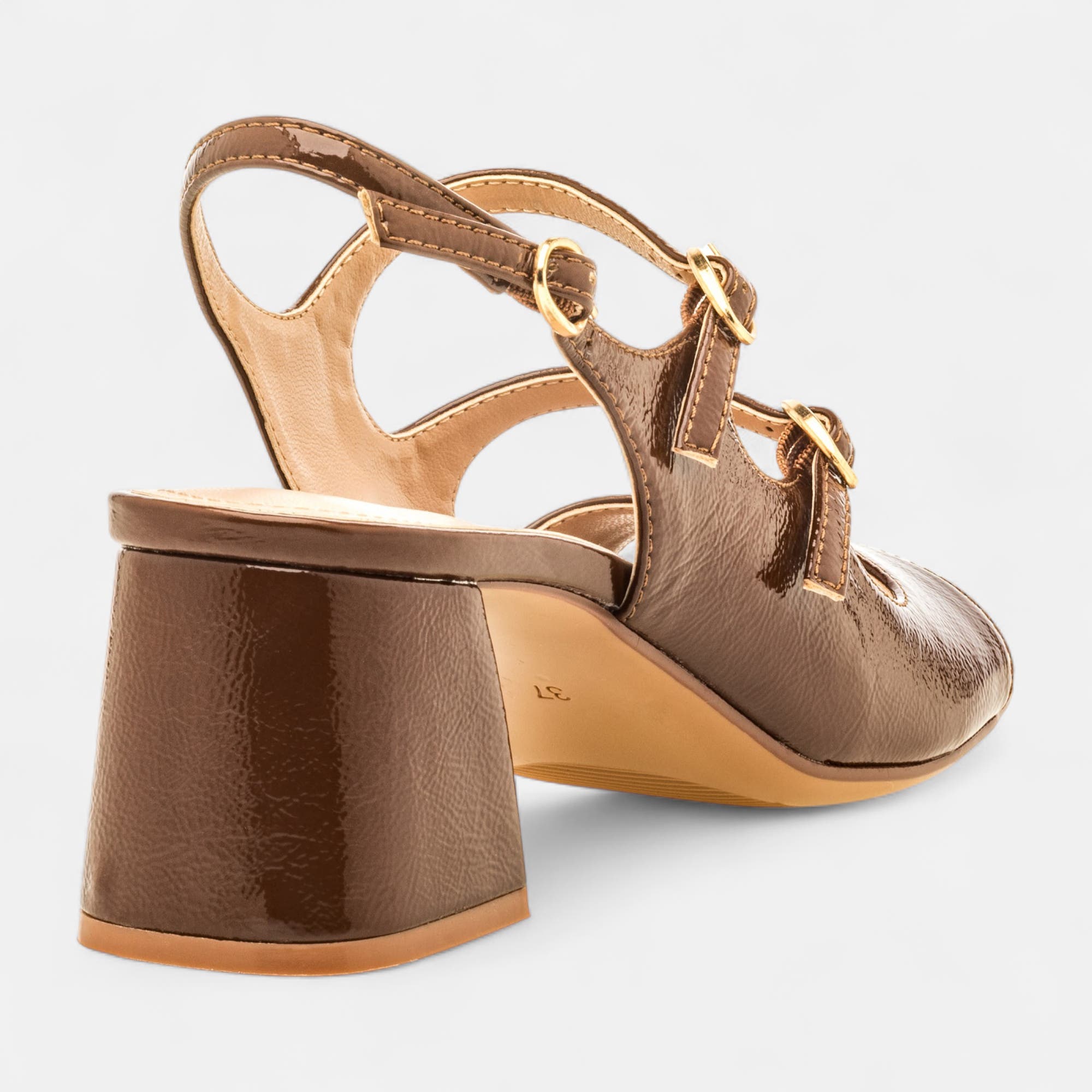 Nu-pieds à talon Femme marron