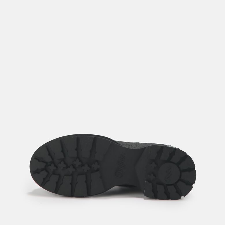 Simona bottines plates véganes, noir aspect croco