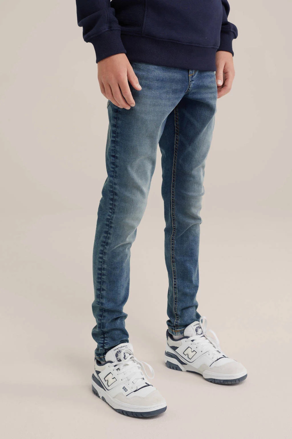 WE Fashion skinny jeans bright blue denim