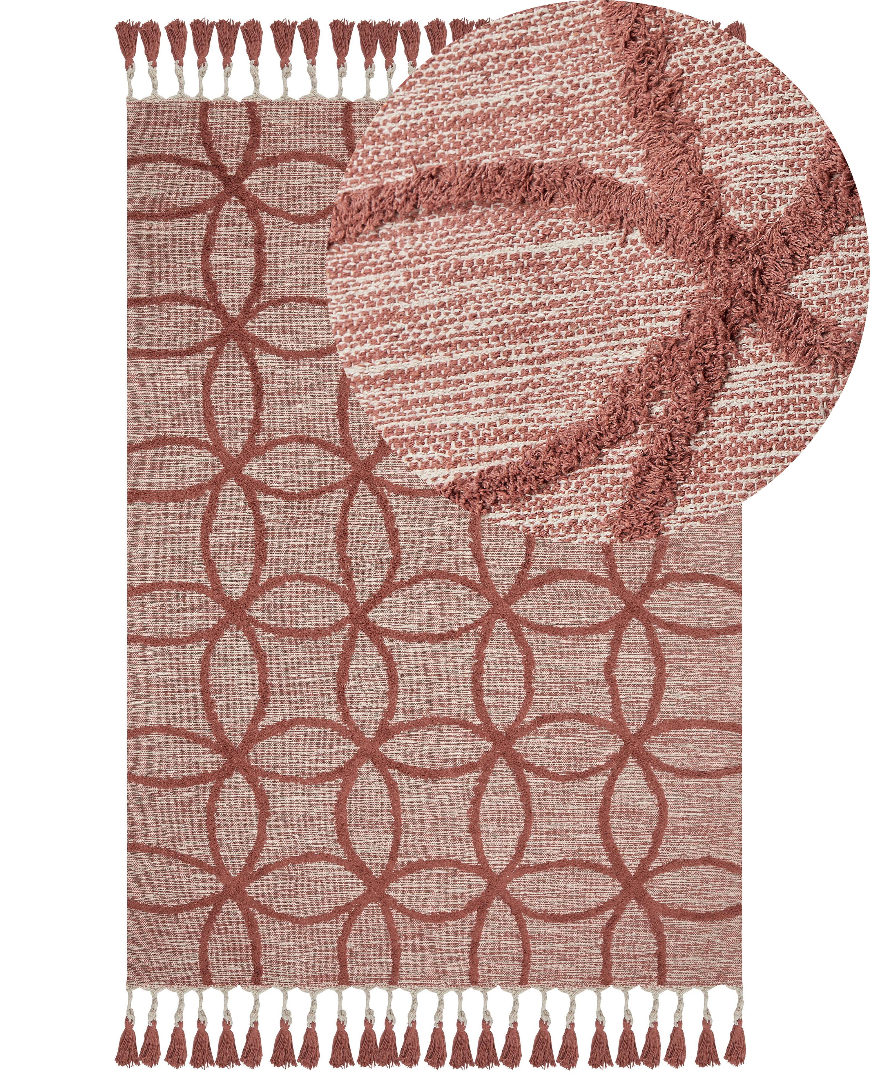 Vloerkleed KIRSEHIR Rood 160 x 230 cm Katoen