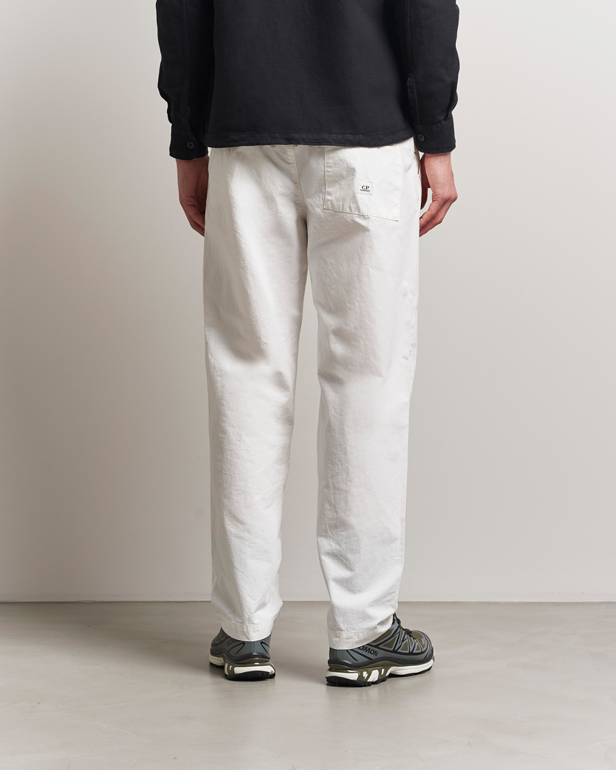 C.P. Company Microreps Drawstring Pants White