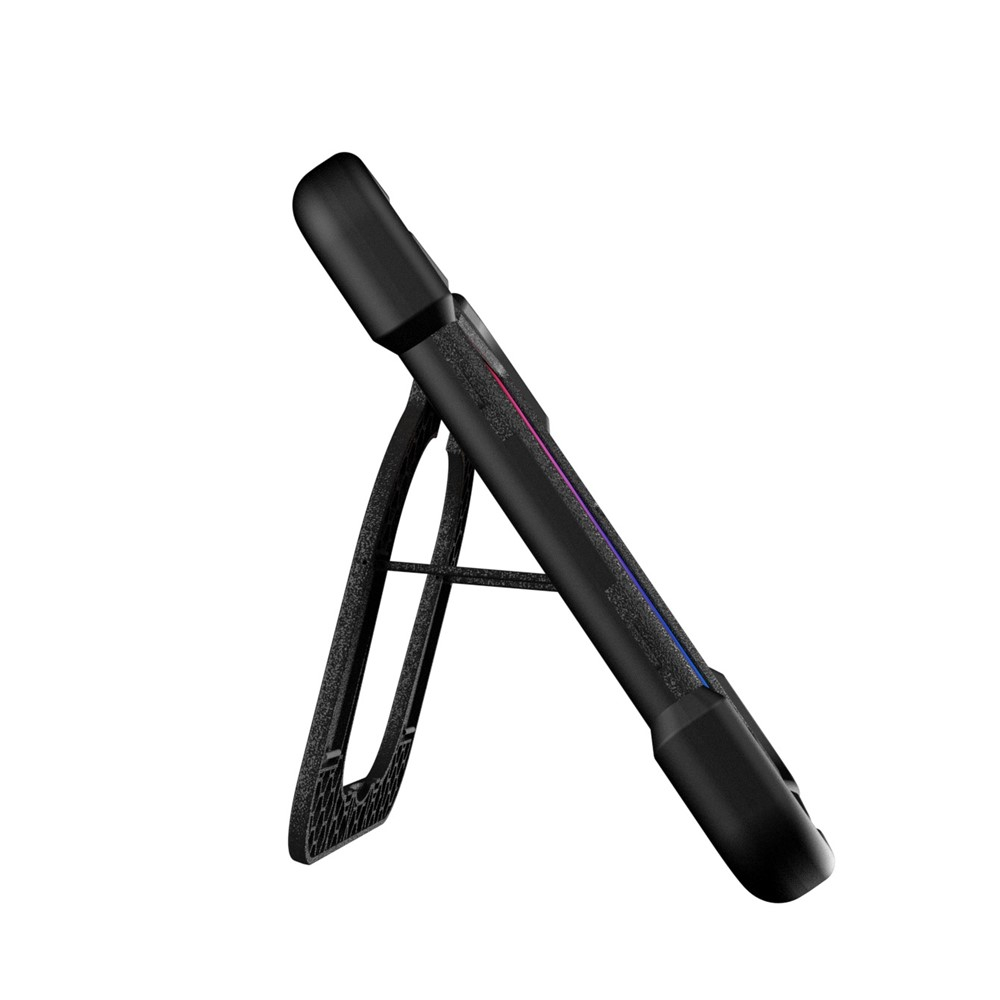 Samsung Galaxy Tab A11  Plus / A9  Plus Hybrid Outdoor Silikon Case Hülle mit Aufsteller - Schwarz