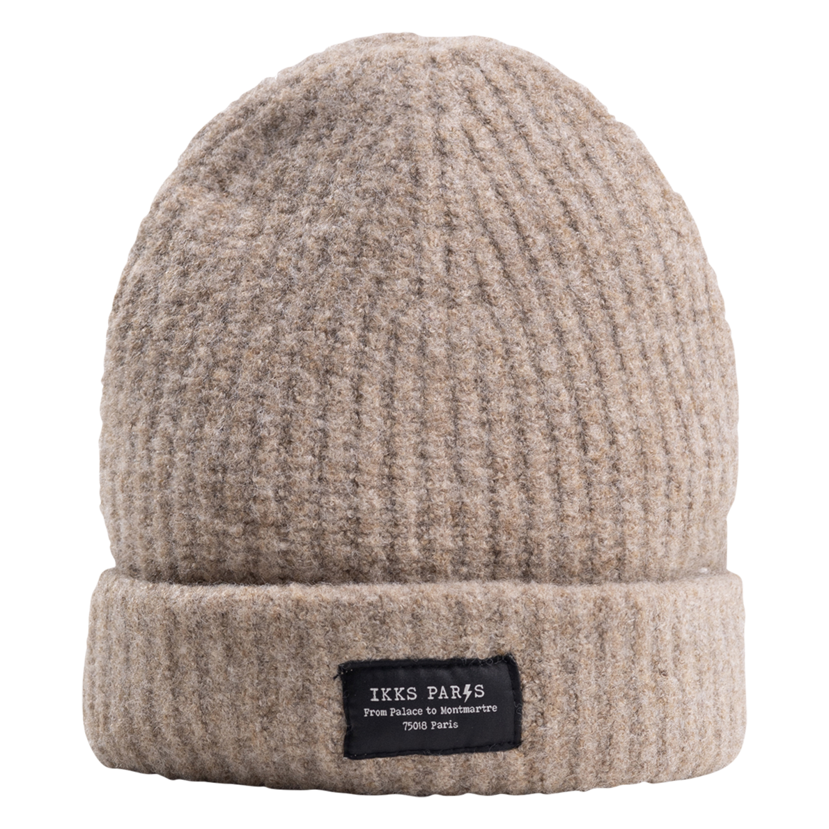 Bonnet en maille côtelée | Marron