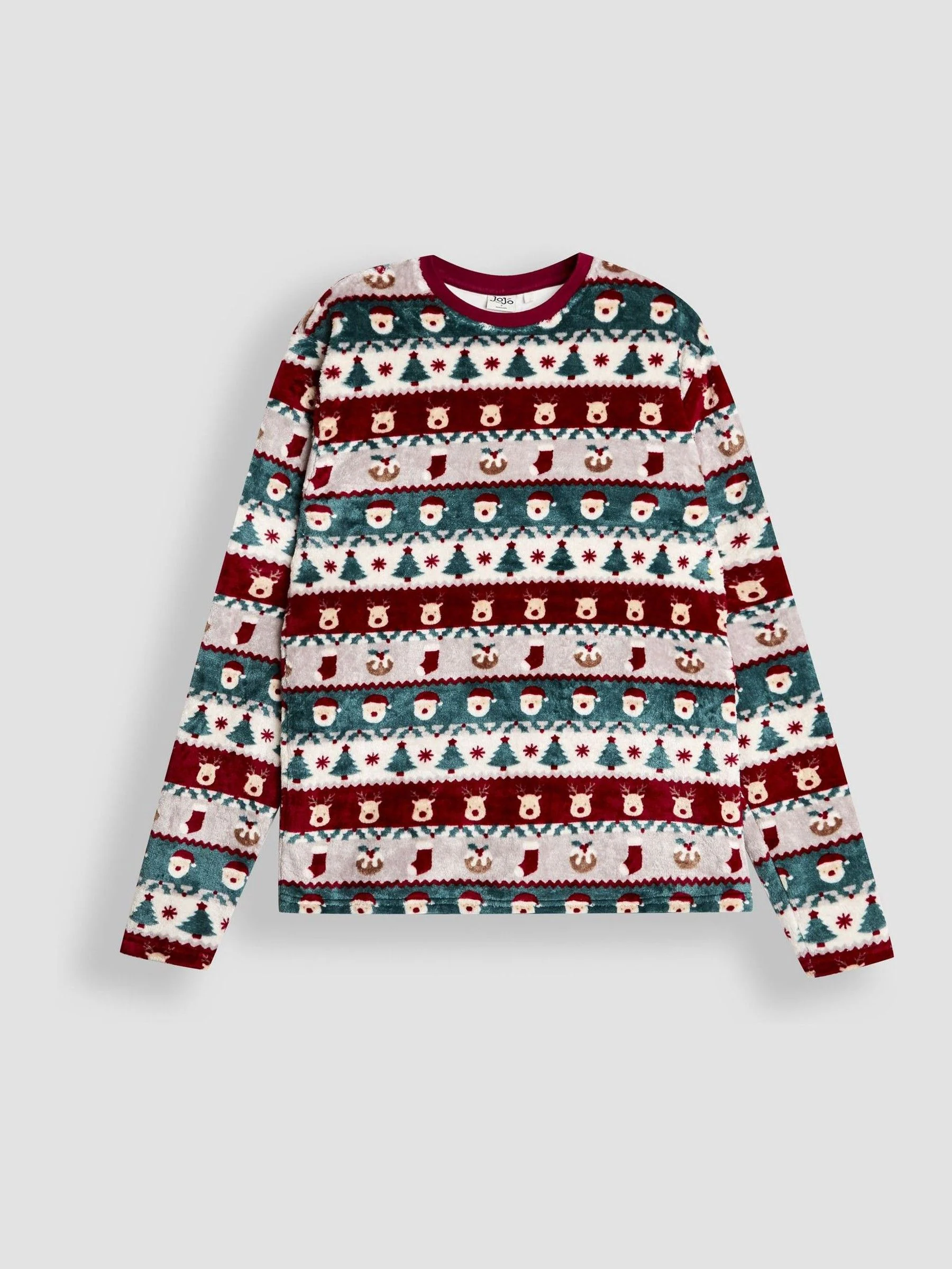 JoJo Maman Bébé Men's Christmas Fair Isle Fleece Pyjama Set