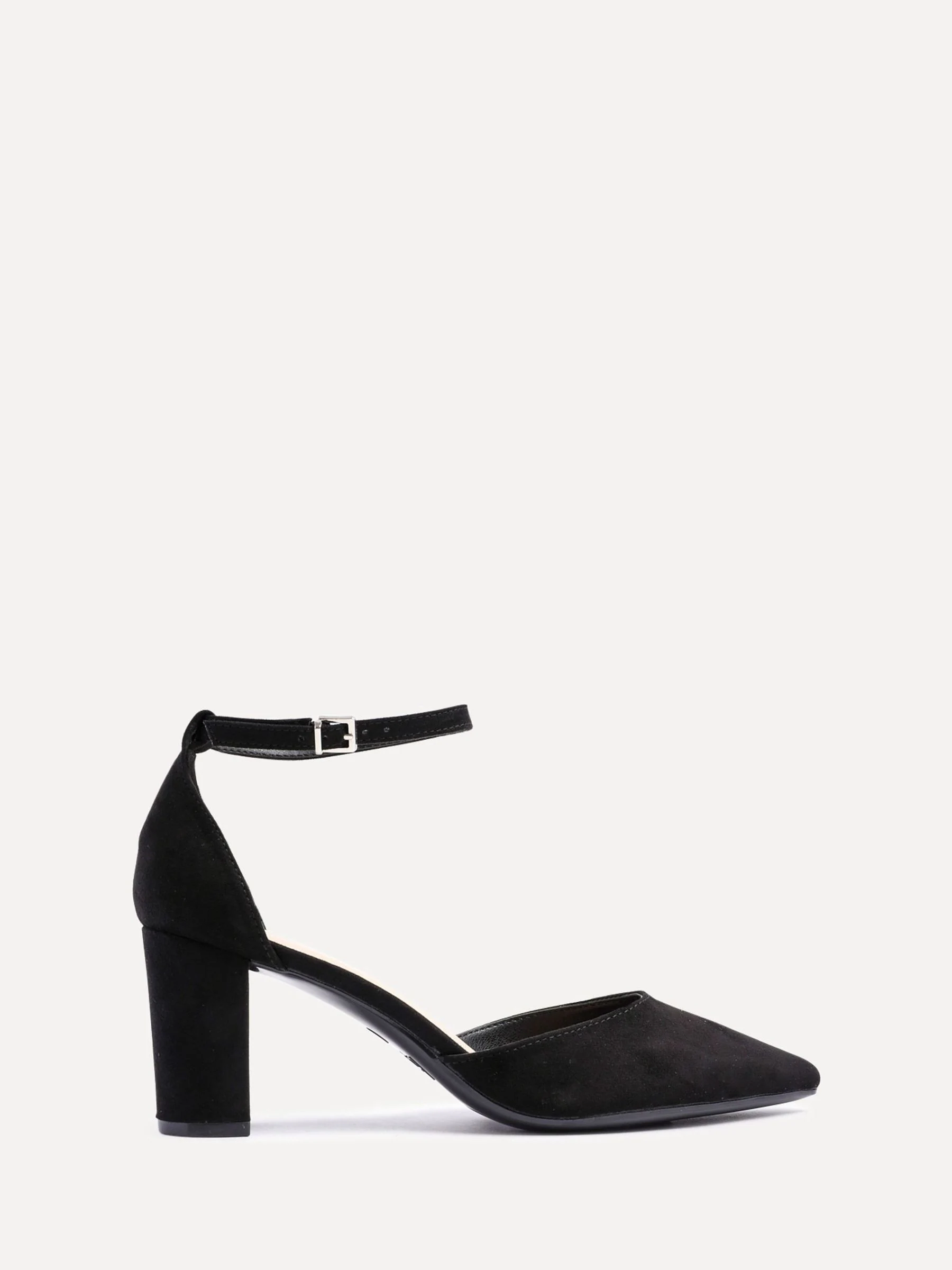 Zwart - Linzi Leona pumps met blokhak en dichte hiel