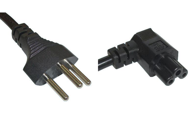 Netzkabel 2 m C5-T123 polig, 2 m, schwarz