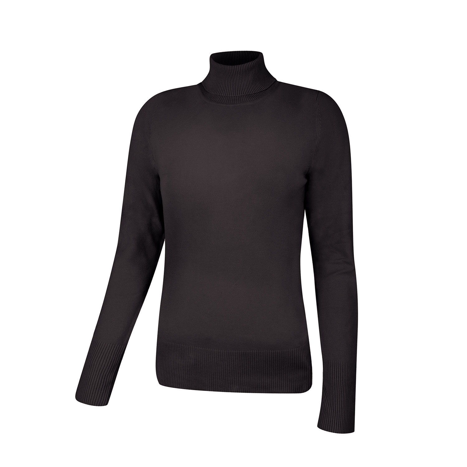 Basic Rollkragenpullover Damen uni