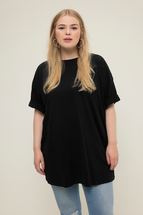Oversize-Shirt, Rückenprint, Rundhals, Halbarm