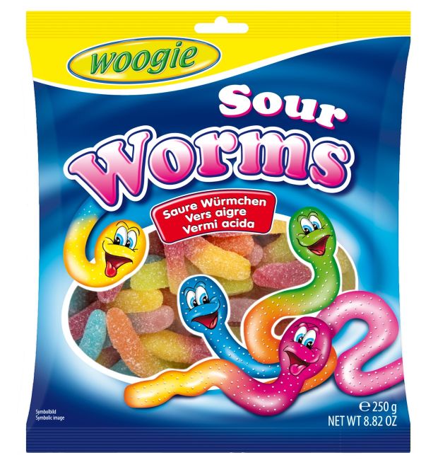 Woogie Zure Wormen 250g
