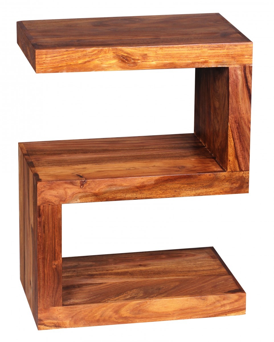 Beistelltisch - Sheesham massiv - 60 cm hoch