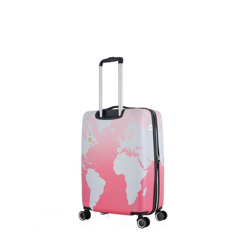 Valise cabine rigide 381 Extensible 55 cm Map Rose