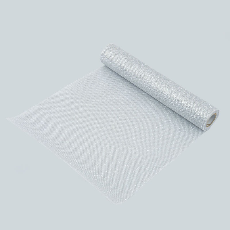Chemin de table 'Disco' argenté