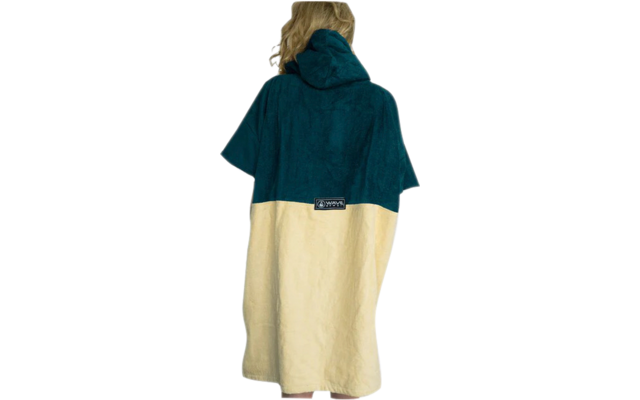 Wave Hawaii Cotton Velours Petrol Unisex Poncho