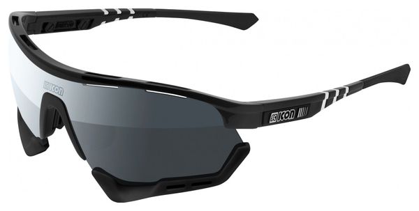 Scicon Sports Aerotech SCN PP Lunettes De Soleil De Performance Sportive (Scnpp Multimiror Silver/Luminosité Noire)
