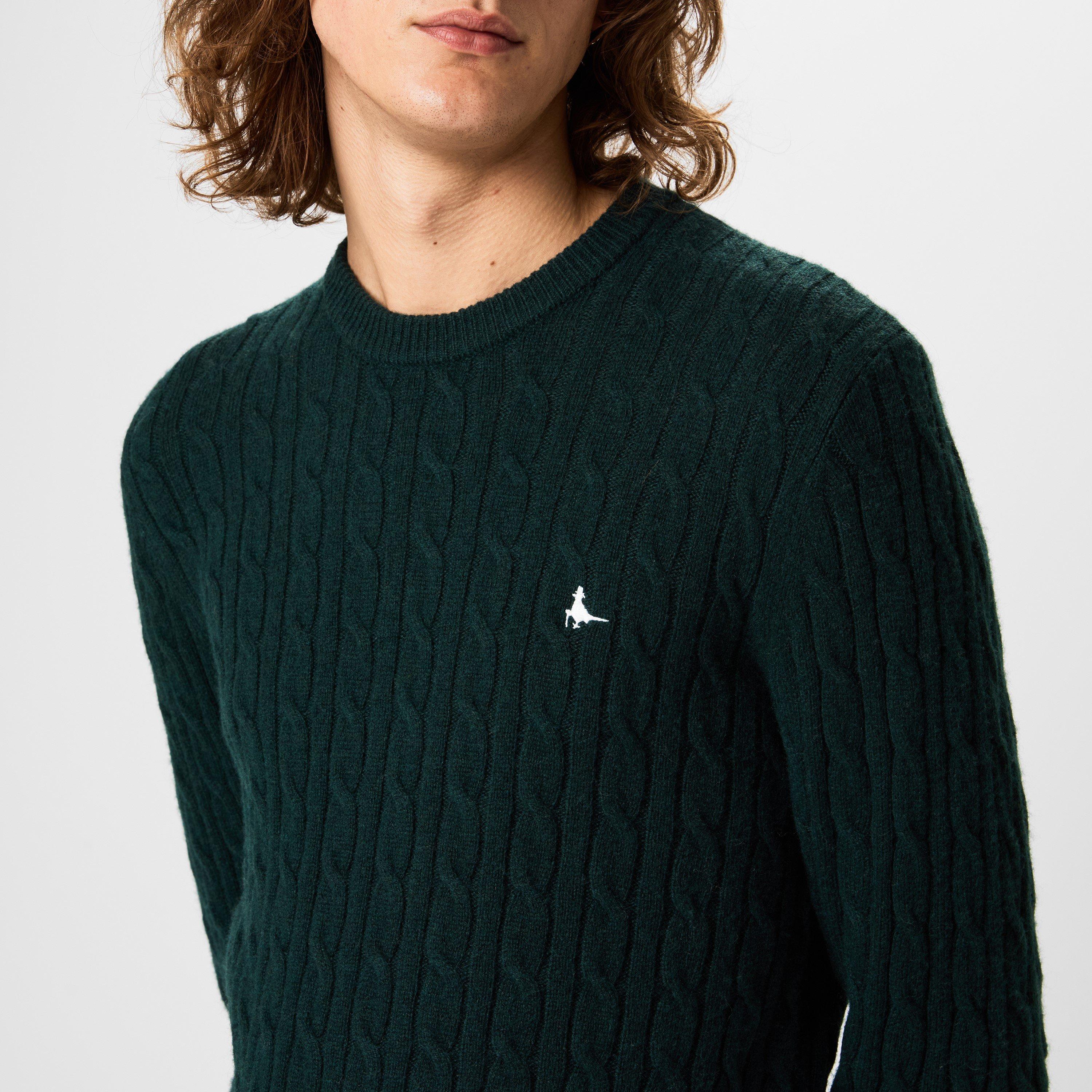 Jack Wills Marlow Merino Wool Blend Cable Knitted Jumper