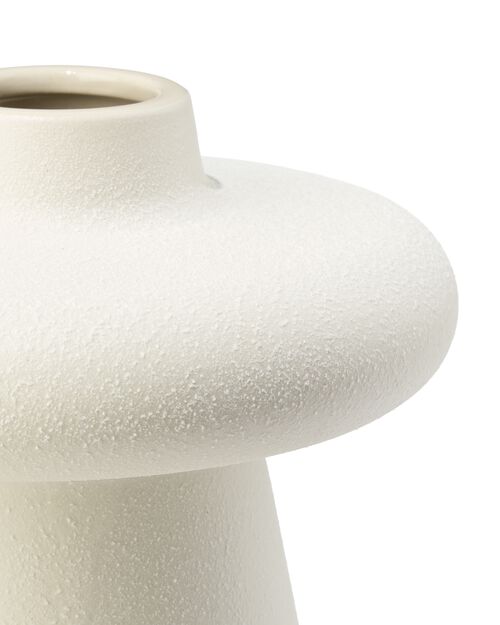 vase M céramique champignon blanc