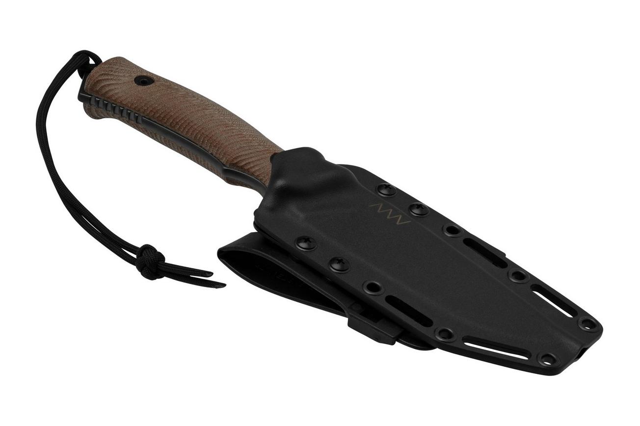 ANV Knives M311 SPELTER DLC Topo Elmax, Coyote Micarta Handle, Black Kydex Sheath, survivalmes