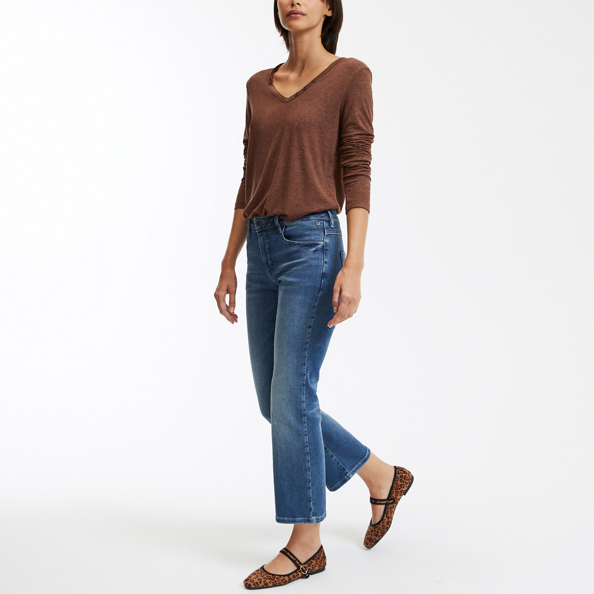 FREEMAN T. PORTER<br>Calça jeans cropped Rechte