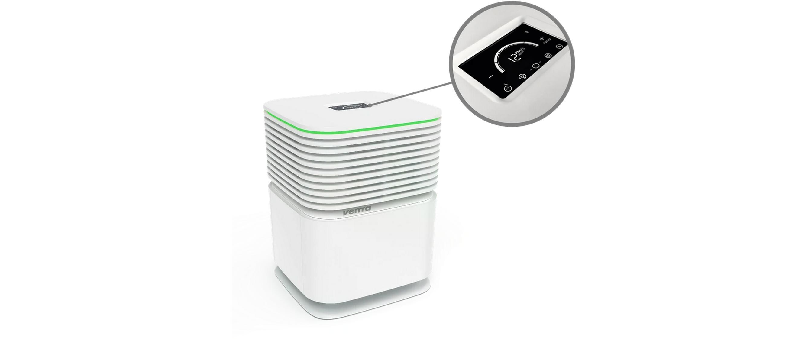 Luftreiniger AW 730 AeroStyle Compact Hybrid Weiss, 50 m²<br>Luftbefeuchter und Luftreiniger mit Venta AirFlow 360 Technologie