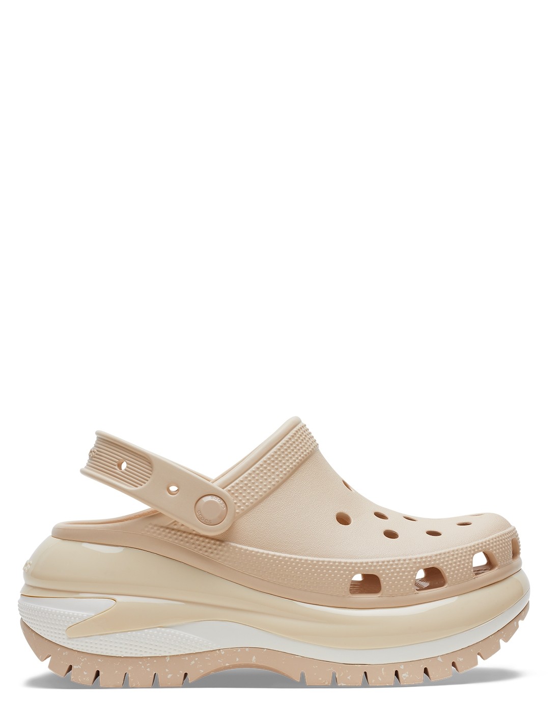 crocs Sabots Compensés Femme Mega Crush Clog stk Beige