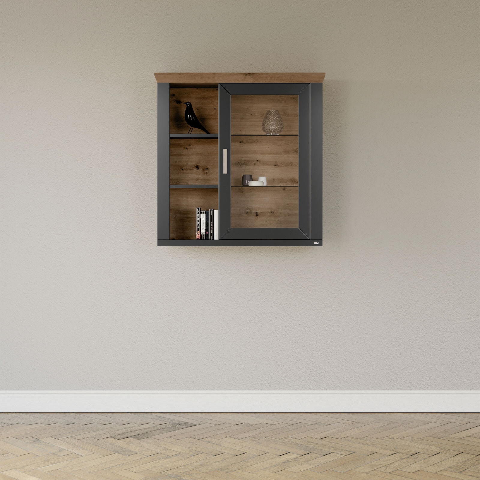 set one by Musterring Hängeschrank YORK 21 anthrazit /Eiche Artisan