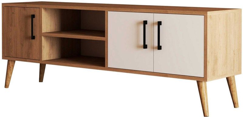 Woody Fashion - TV-meubel - Eiken Wit - 100% Gemelamineerd