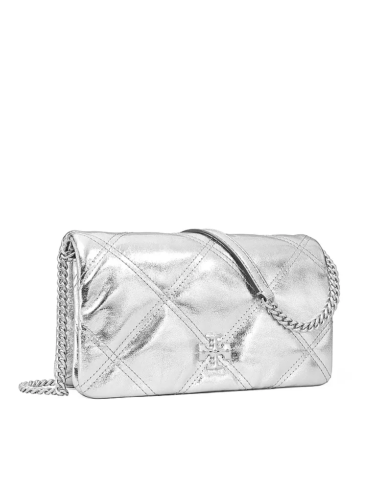 TORY BURCH Ledertasche - Mini Bag KIRA  silber