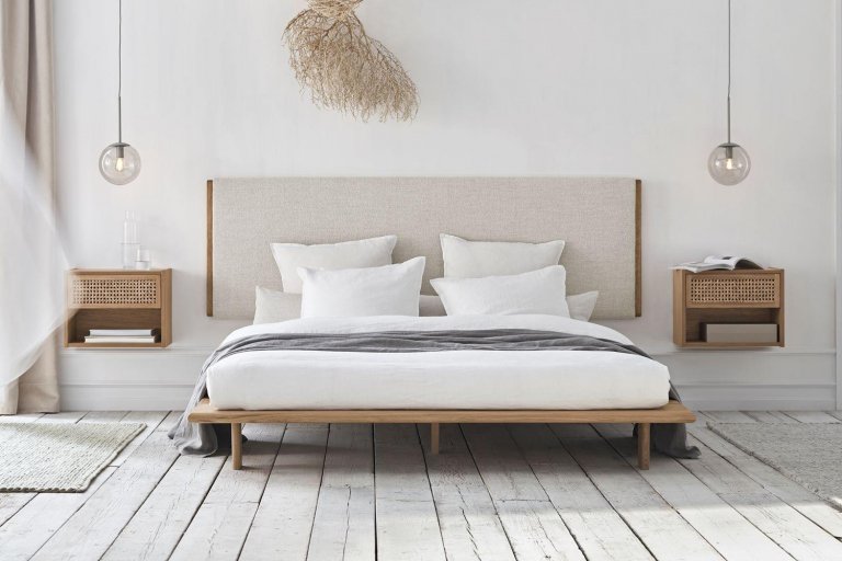 Bolia Haven bed 186x230 wit gepigmenteerd geolied eiken