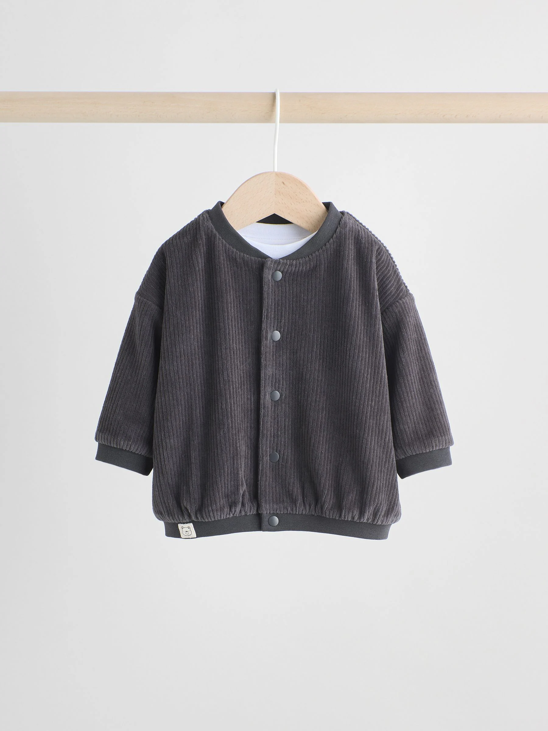 Zwart/wit - Baby Velour Jacket, Top and Joggers Set (0mths-2yrs)