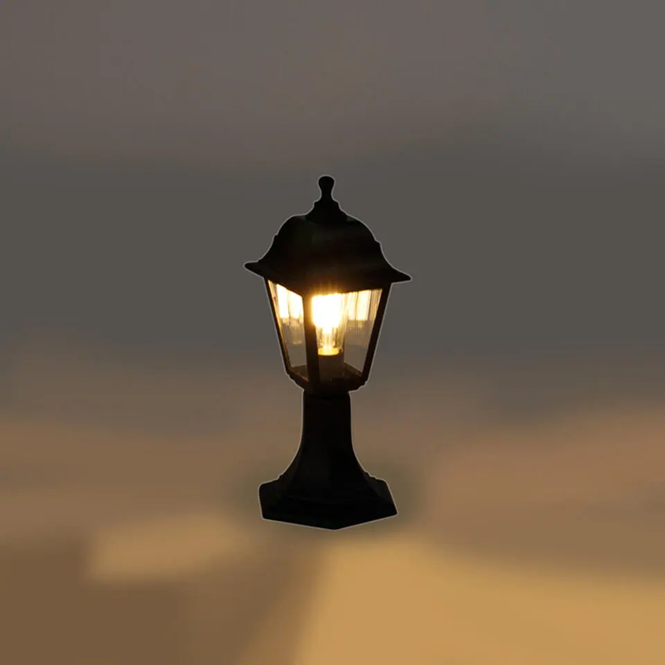 Qazqa staande buitenlampen capital zwart e27