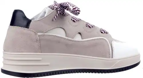 D1787 Hip wit/beige combi - maat 43 veterschoen wit/beige combi - maat 43 Calandschoen