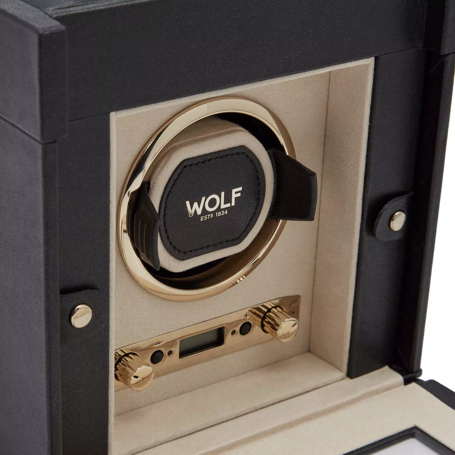 Wolf Palermo Watch Winder 1 ur Sort Læder 213702