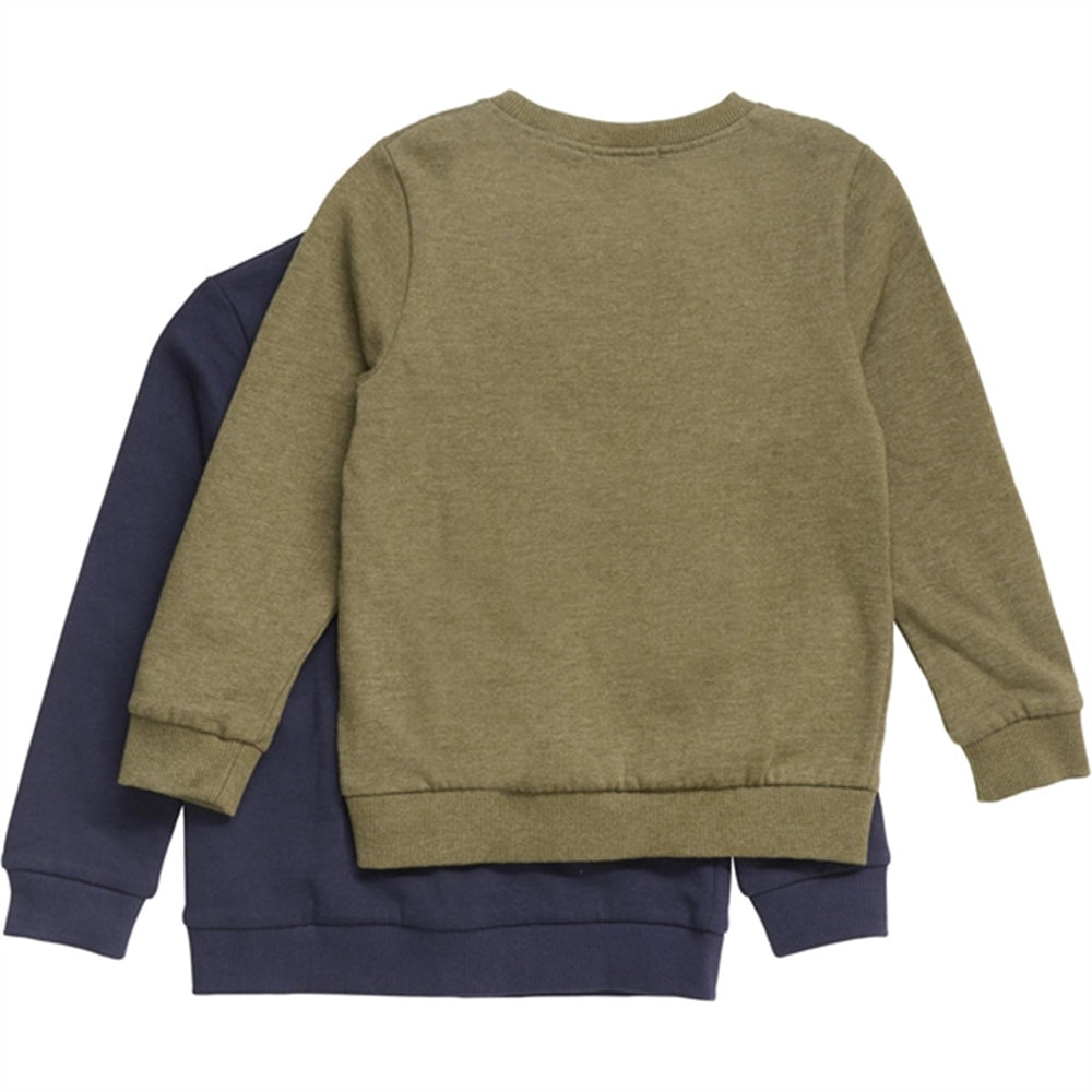 Køb Minymo Dark Olive Sweatshirt 2-pak NOOS