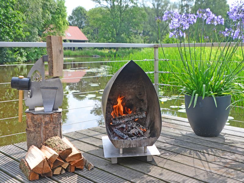 Magma RVS tuinhaard barbecue set