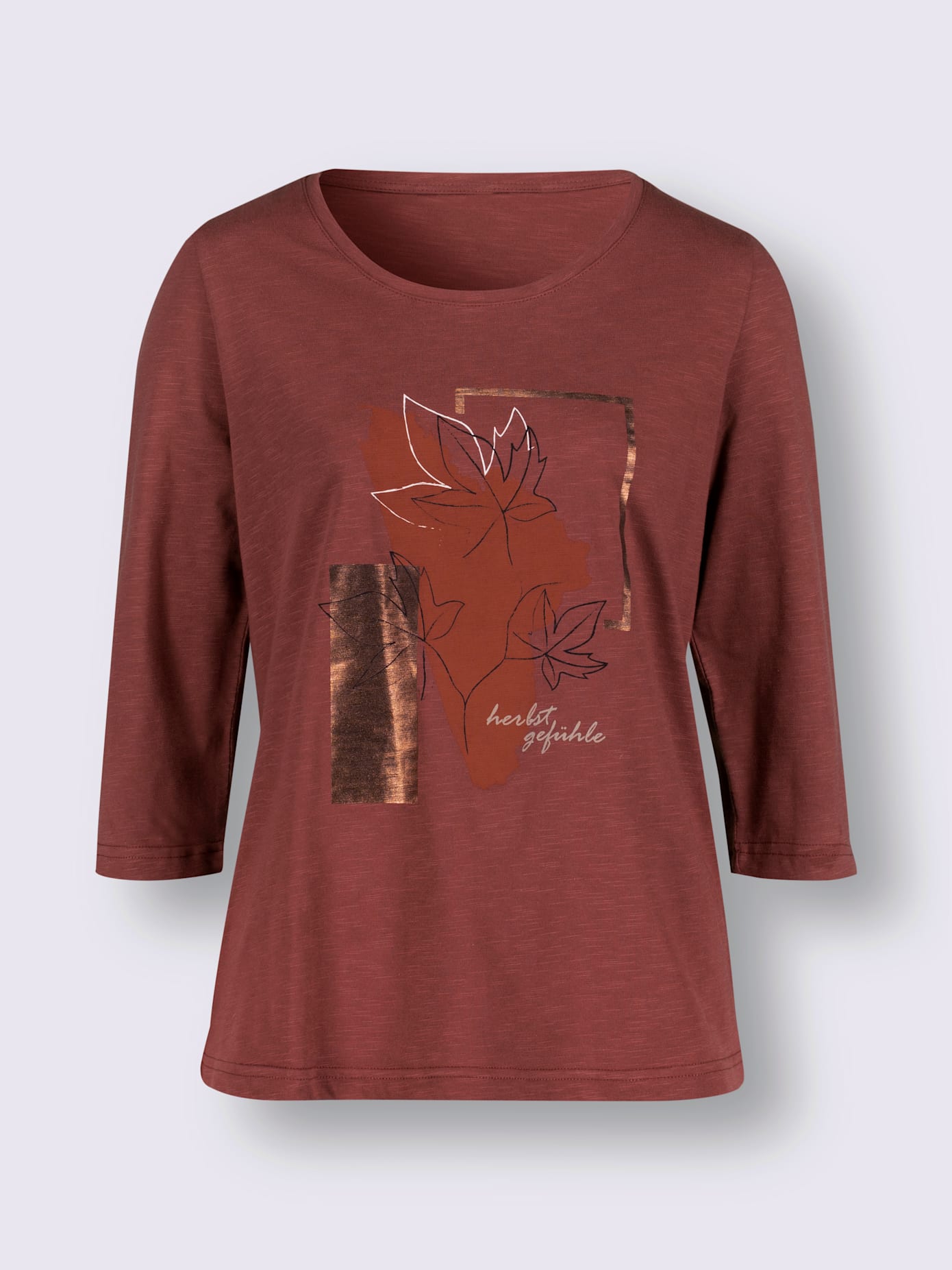 T-shirt à manches 3/4 pur coton