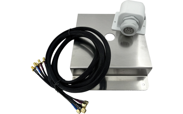 Selfsat MWR Montageplatte für 5G Antenne inkl. Dachdurchführung für bis zu 8 Kabel und Verlängerungskabel für Router